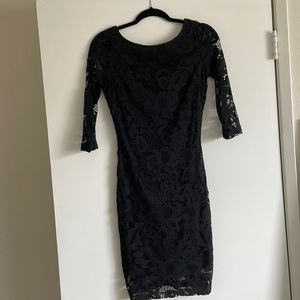 Lulus black lace dress Size: medium
